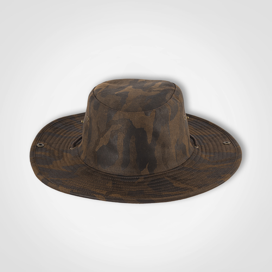 Oilskin Camo Bush Hat - branded hats from JIMBU